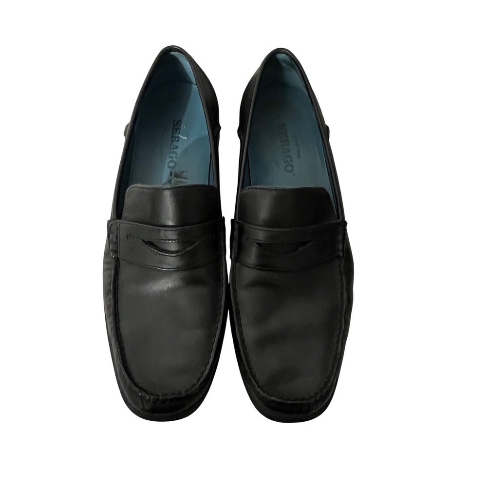 Sebago Sussex Classic Penny Loafers Mens 9.5 Black Leather Vibram Sole B30175
